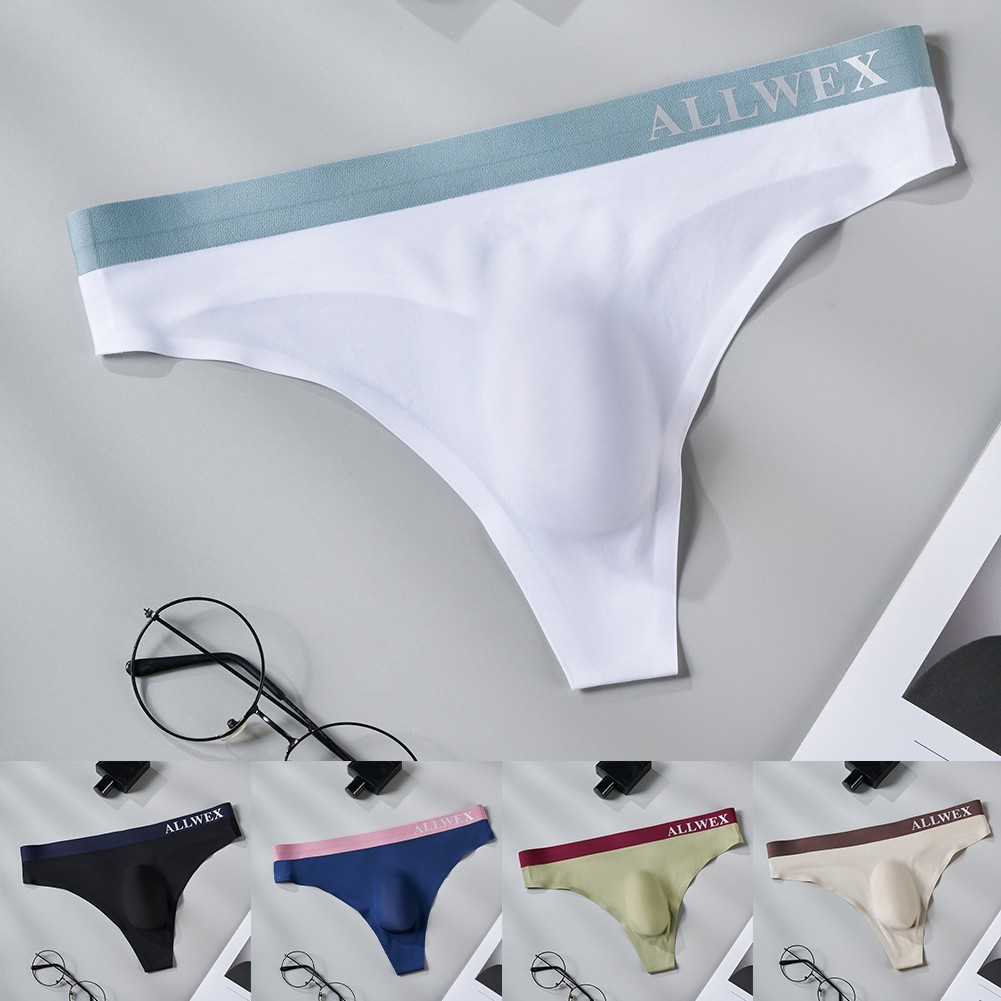 ชุดชั้นในผู้ชาย สไตล์เซ็กซี่ โปร่งแสง ดีไซน์โลหิต ผ้าไหมน้ำแข็ง ไร้รอยต่อ