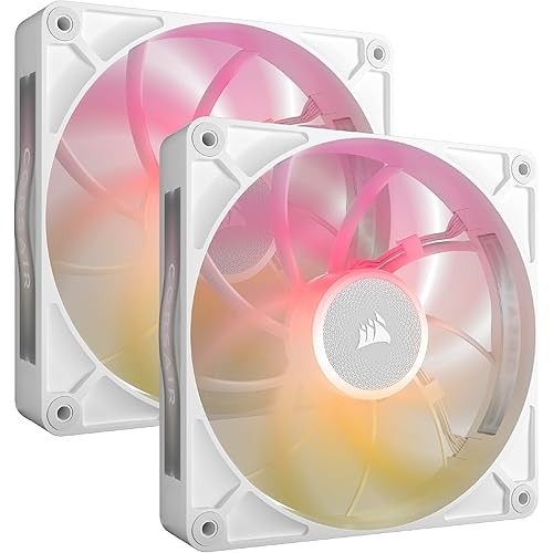 CORSAIR iCUE LINK RX140 MAX RGB Starter Kit 140mm PWM PC Case Fan 30mm Thick Dual Pack with System H