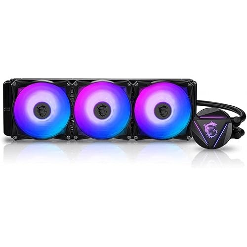 MSI MAG CoreLiquid 360R V2 - AIO ARGB CPU Liquid Cooler Rotating Cap Design LGA 1700 Compatible 360m