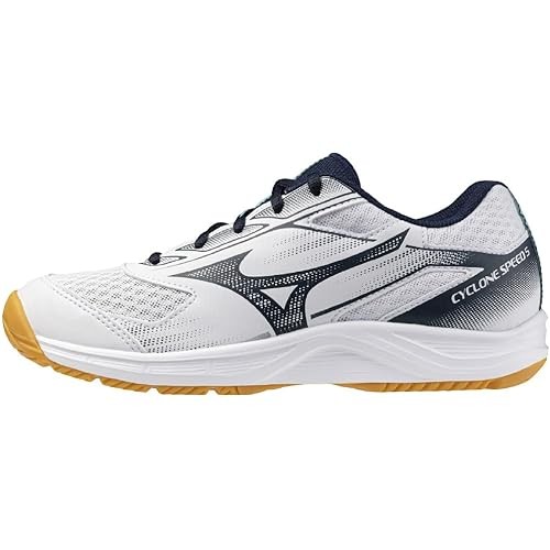 Mizuno Volleyball Shoes Cyclone Speed 5 Jr. Junior Club Activities Indoor Wide Lightweight Kids Whit