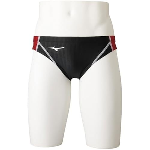 Mizuno Swim Swimming Challenge Swimmer Men s STREAM ACE V Pants N2MB1025 96: Black x Red Size: M FIN