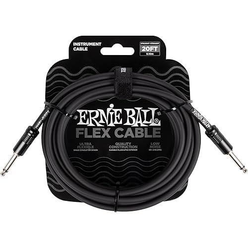 ERNIE BALL ERNIE BALL 6435 Instrument Shield Cable 20ft FLEX 6.09m SS Type สีดํา
