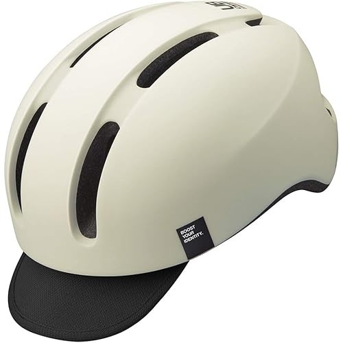 [Direct from JP] OGK KABUTO Canvas Urban Bicycle Helmet, M/L (57-59cm), Matte Off-White, JCF Recomme