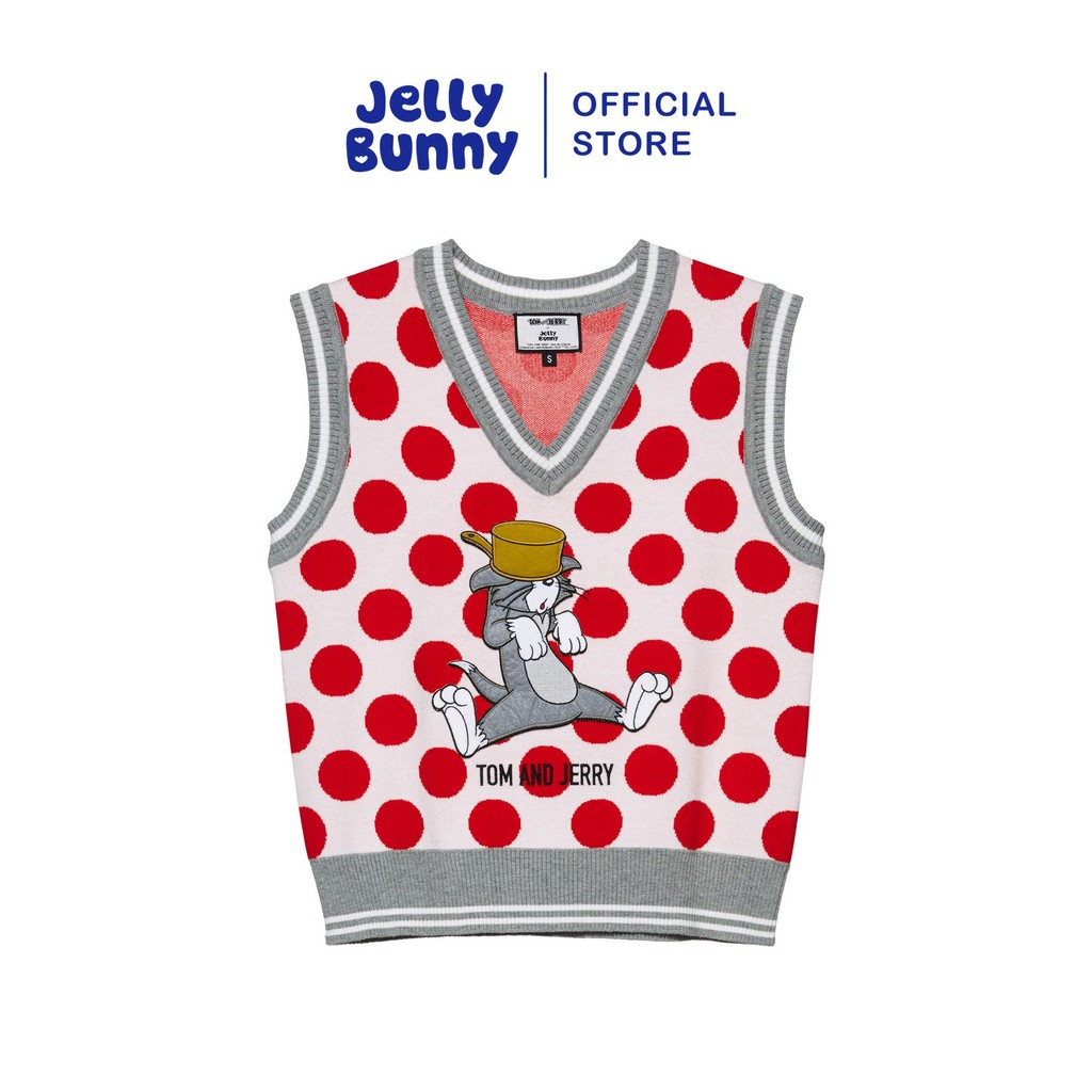 JELLY BUNNY เสื้อกั๊ก ผ้าถัก ลายจุด TOM&JERRY รุ่น B25SAJL023