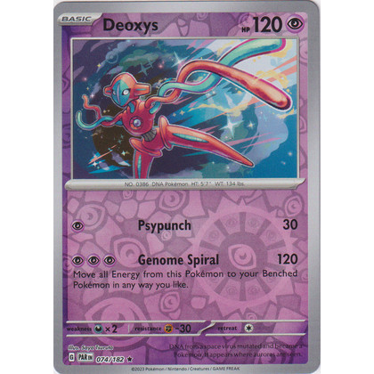 Deoxys 074/182_Psychic Type_Pradox Rift Singles