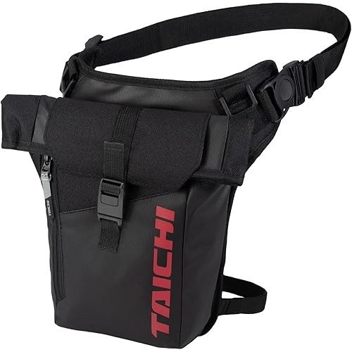 Rs Taichi รถจักรยานยนต์กันน้ําขากระเป๋า Holster Touring Wp กระเป๋า Rsb288 Unisex ผู้ใหญ่สีดํา/แดง

