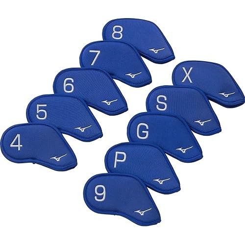 Mizuno Golf Iron Covers Set of 10 Unisex by number No.4-9, P, G, S, X Blue 5LJH2302