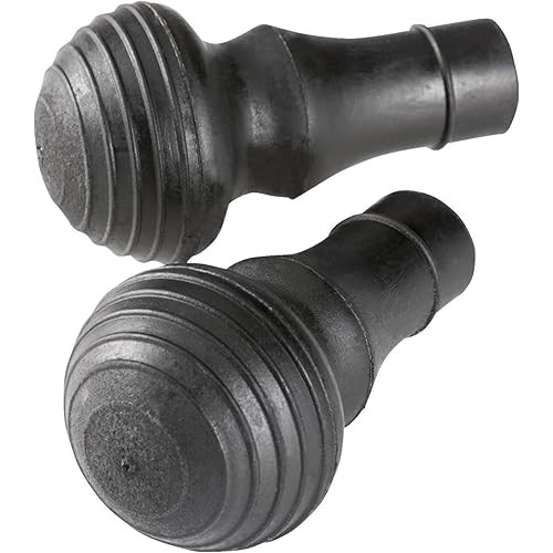 Mizuno Nordic Walk Folding Walking Pole Replacement Round Rubber Tips, 2pcs, Black C6JYA801