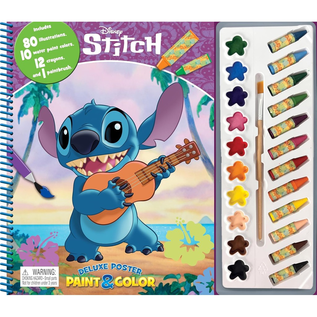 หนังสืออังกฤษใหม่ Disney Stitch Deluxe Poster Paint & Color (Deluxe Poster Paint & Color) [Paperback