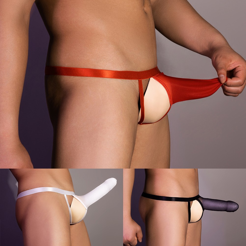 Men's Jockstrap Sexy Glossy Flat Design Underwear