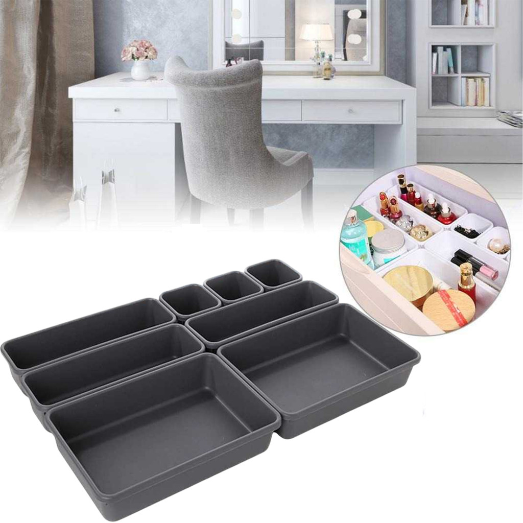 [ดี] BNBS Drawer Divider Box Organizer Drawer Divider Box Plastic 8 PCS - HJ1992