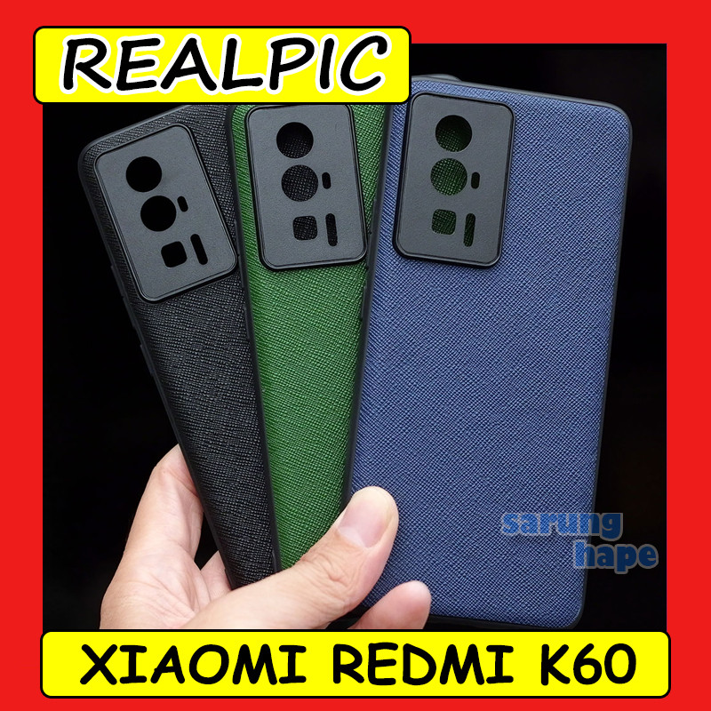 Xiaomi Redmi K60 - Leather Canvas Texture Hybrid Soft Case Casing Cover