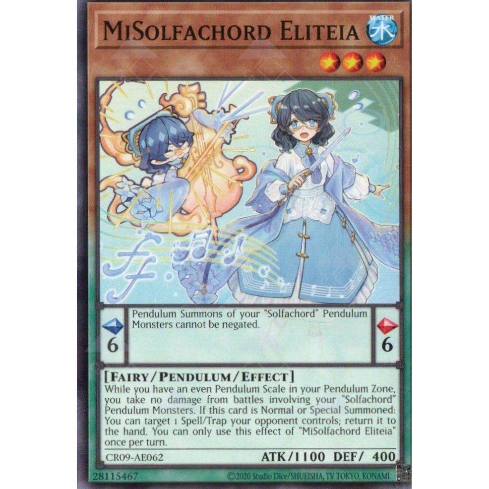 [ การ์ด Yugioh ของแท้ ] CR09-AE062 MiSolfachord Eliteia - ทั่วไป