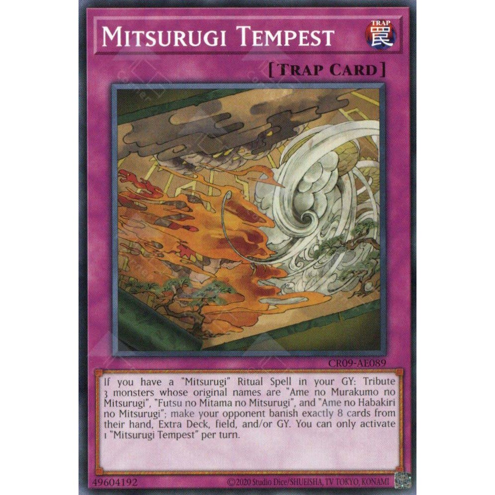 [ การ์ด Yugioh ของแท้ ] CR09-AE089 Mitsurugi Tempest - ทั่วไป