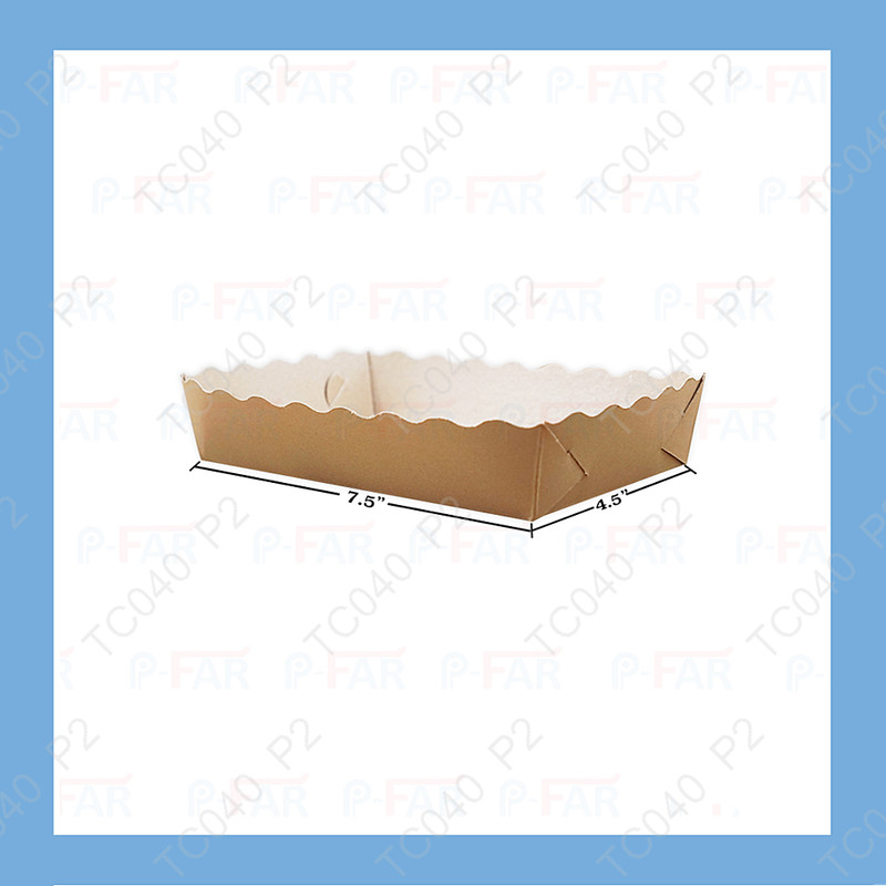 ถาดขนมปังแบนใหญ่วอลนัทเคลือบในพิเศษ4.5x7.5นิ้ว(1แพ็ค X 100ใบ)|TC040_P2