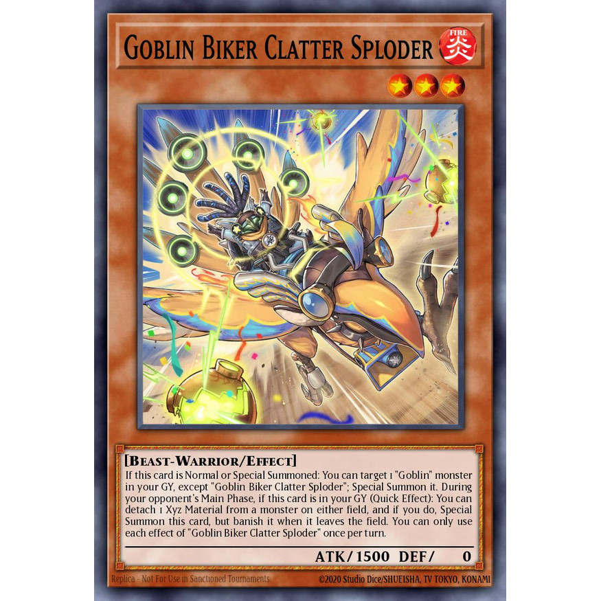 [Yugioh Funny Shop] การ์ด 1 ใบ MP25-EN153 - Goblin Biker Clatter Splatter Splatter Splatter - Ultra 
