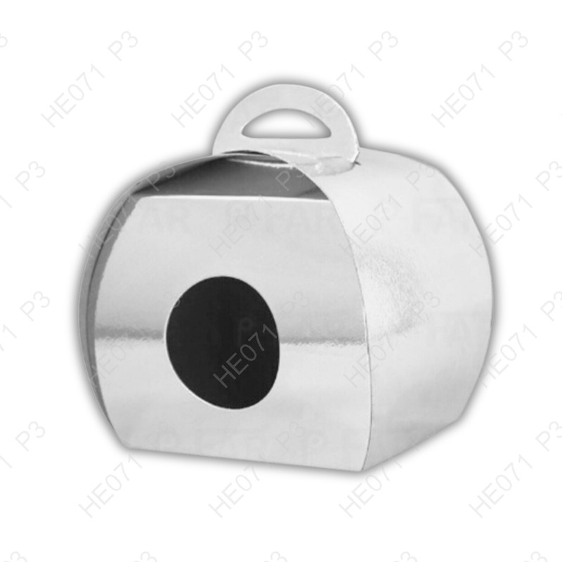 กล่องโดมกระปุกกลมเงินเจาะฐาน 10.5 x 8.5 cm , สูง 11 cm(1แพ็คย่อย X10ใบ)|HE071_S_P3