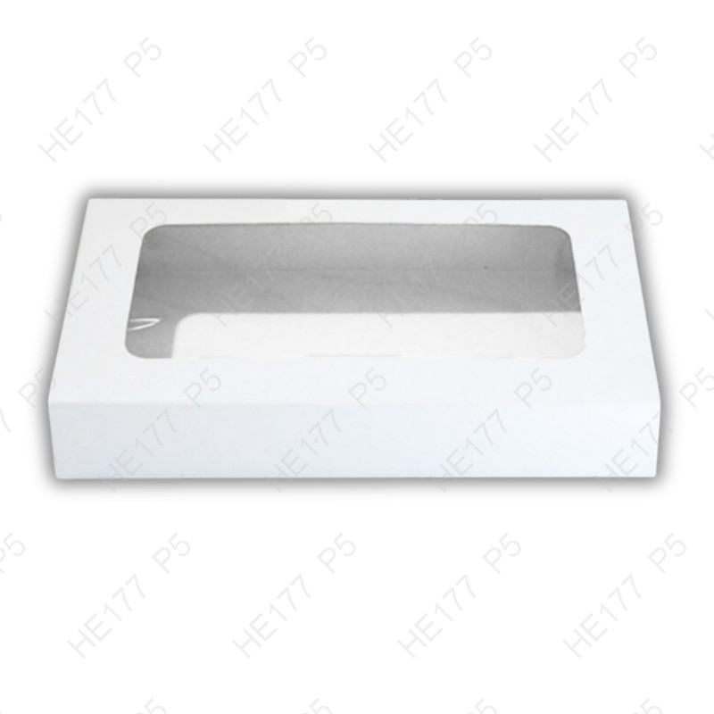 กล่องเหลี่ยมผืนผ้าไซส์Mขาวเจาะ"22 x 12  x 4 cm(1แพ็คย่อย X10ใบ)|HE177_S_P5