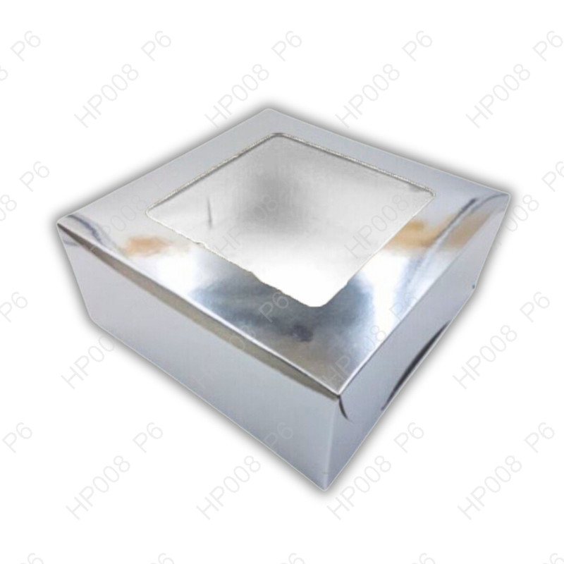 แฮนเมดเค้ก1ปอนด์เงินเจาะสูง8 x 8 x 3.5 นิ้ว(1แพ็ค X 50ใบ)(1แพ็คย่อย X10ใบ)|HP008_P6