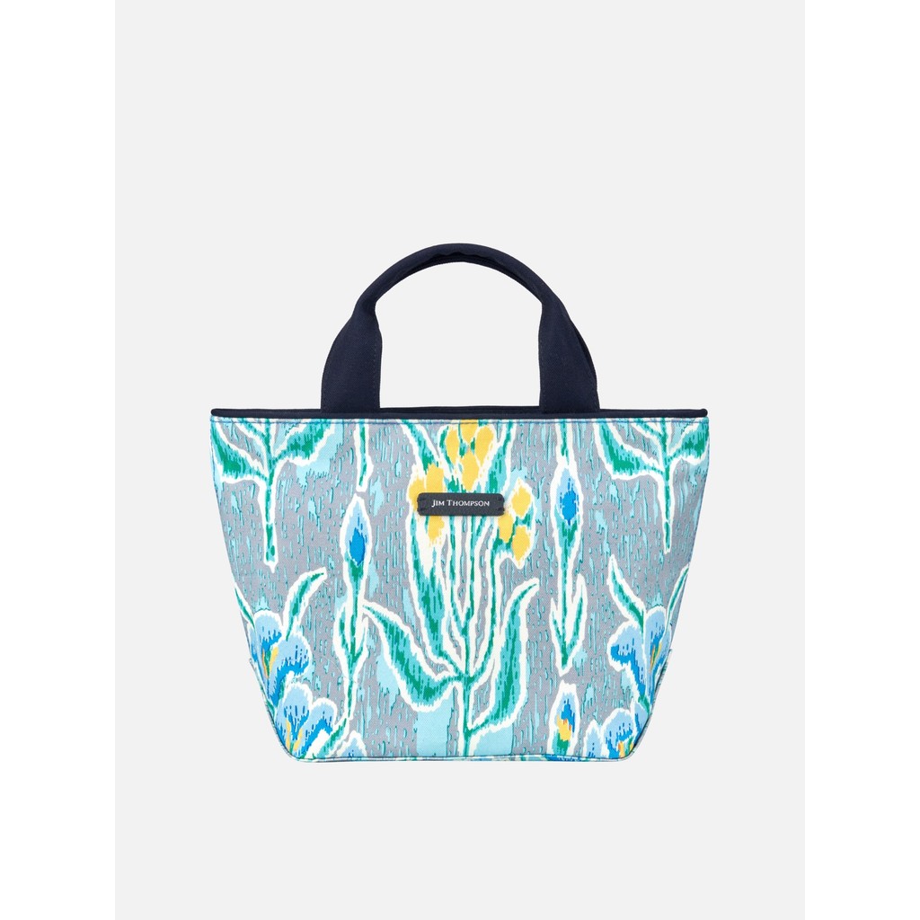 rustic flower cotton elwood canvas tote  black