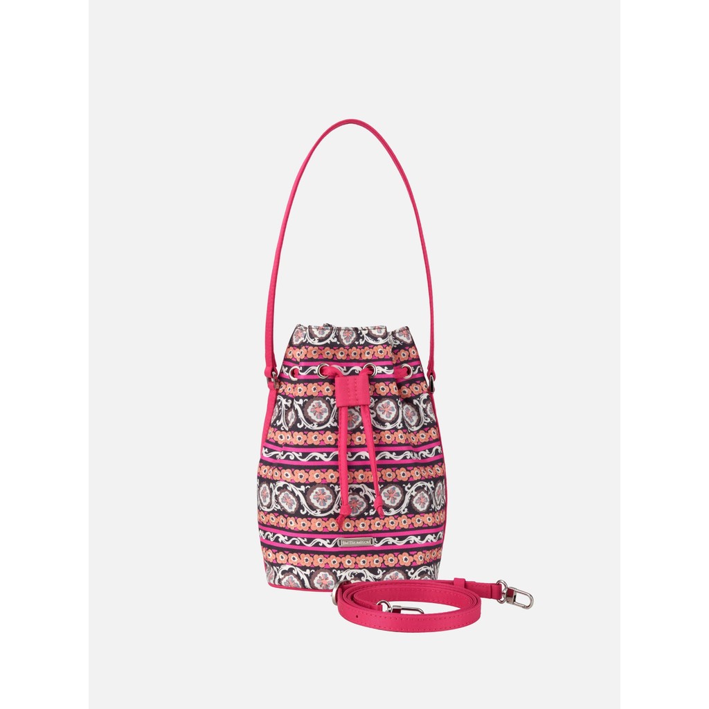 Jim Thompson Indian Block Mini Drawstring Bag Pink