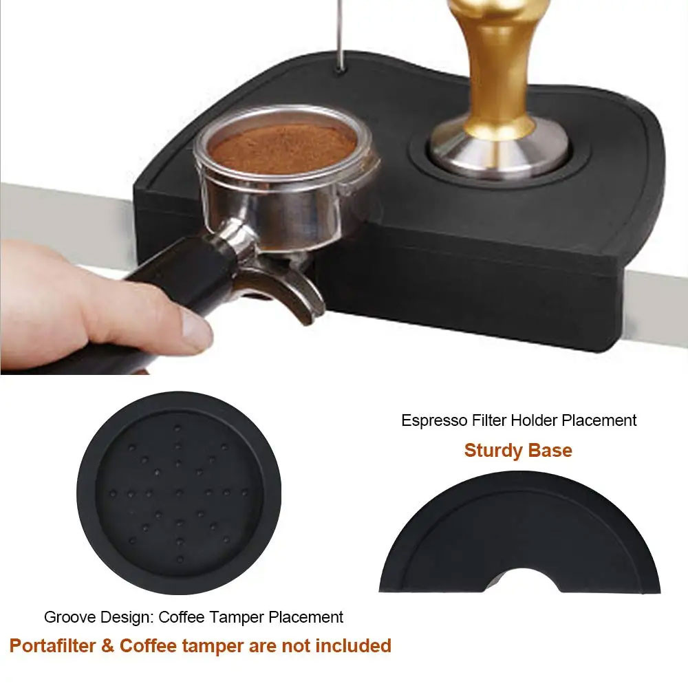 [COFFEE FRIENDS] Coffee Portafilter Tamper Holder Corner Mat Barista Silicone - One Two Cups 0310-1