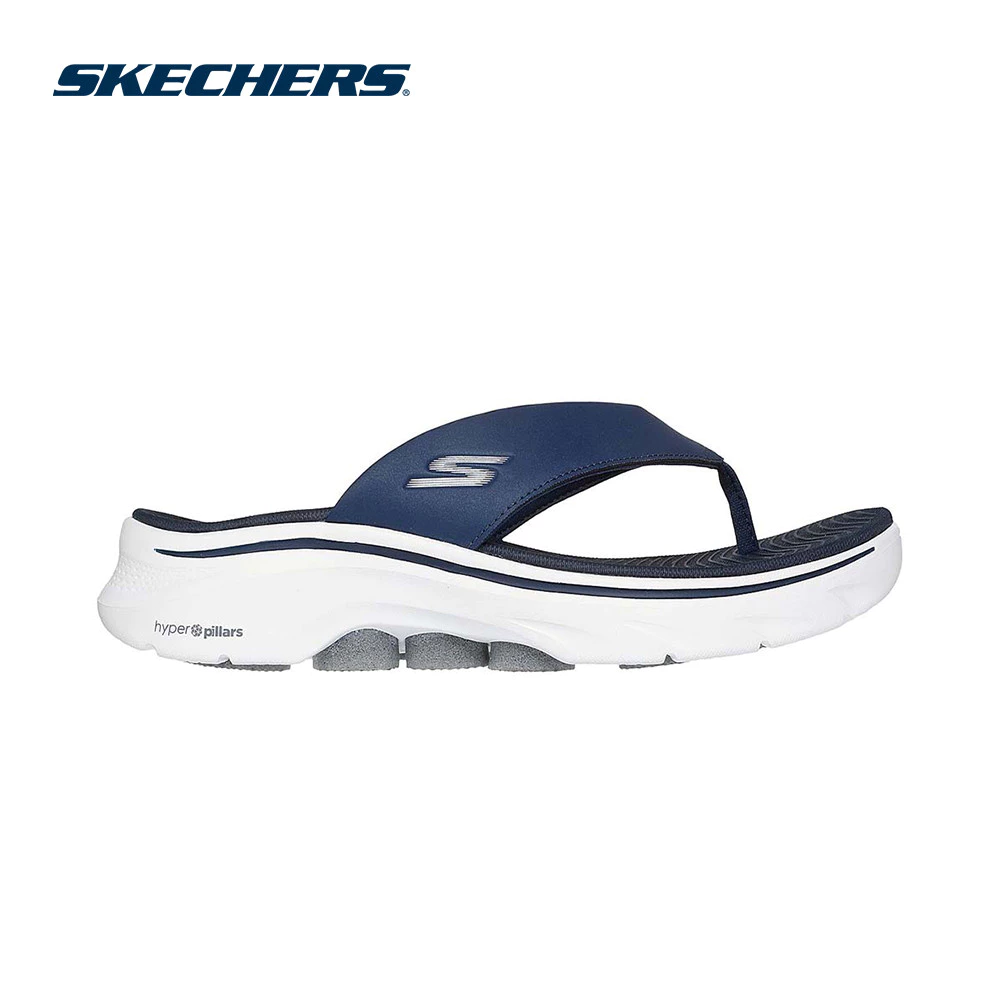 Skechers สเก็ตเชอร์ส รองเท้าแตะผู้ชาย Men On-The-GO GOwalk 7 Sandal Walking Sandals - 229293-NVY Goga Mat