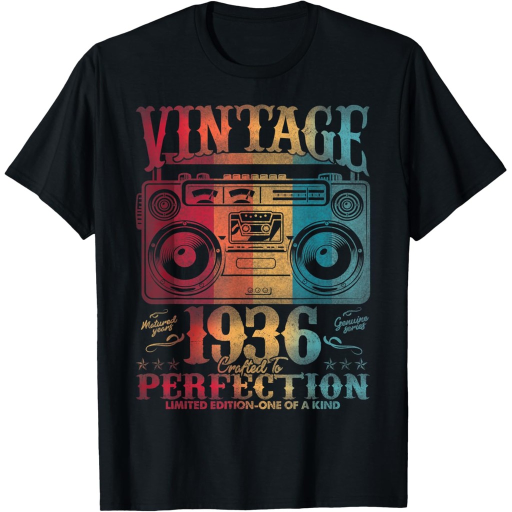 เสื้อยืดผ้าฝ้ายผู้ชาย Vintage 1936 Limited Edition 1936 86 ปี 86th Birthday T-Shirt