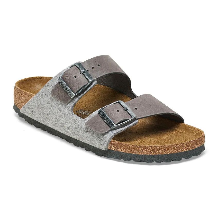 Birkenstock [size 35-36EU] รองเท้าแตะ Unisex รุ่น Arizona FE/LE Light Gray - 1025709 (regular)
