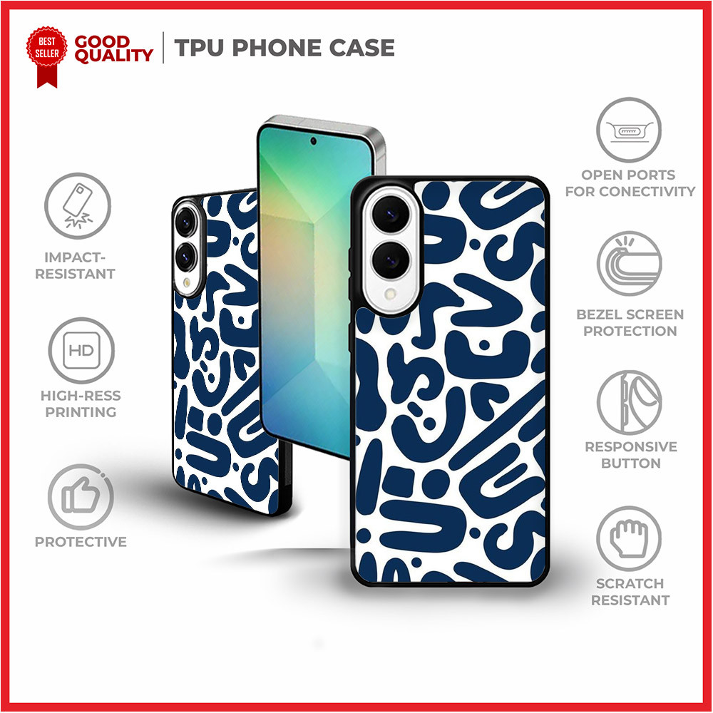 SAMSUNG กรณีปลอกSamsung S25 S24 S23 S22 S21 S20 Ultra Plus FE Edge Navyอินทรีย์บทคัดย่อรูปร่างVibe A