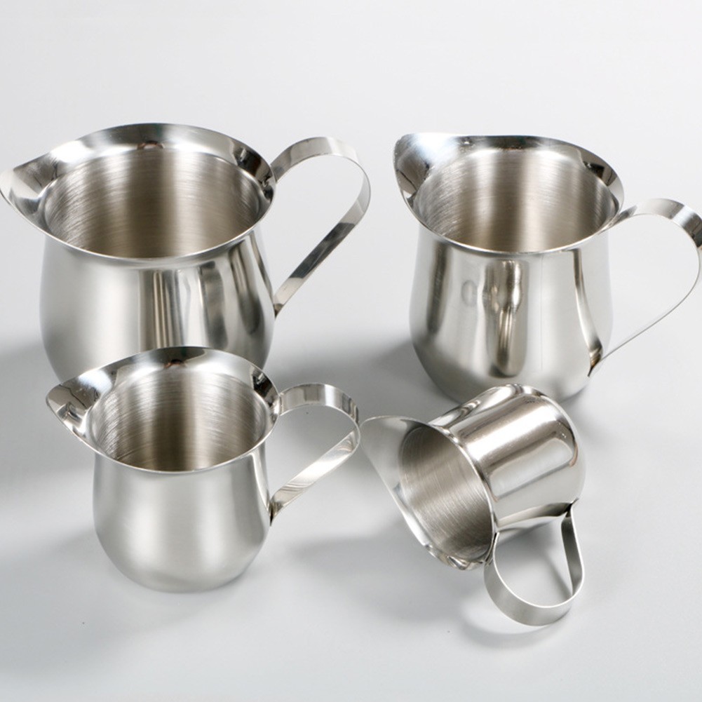 L-HOTStainless Steel Milk Frothing Pitcher Latte Coffee Cup Milk Jug 2oz,3oz,5oz,8oz