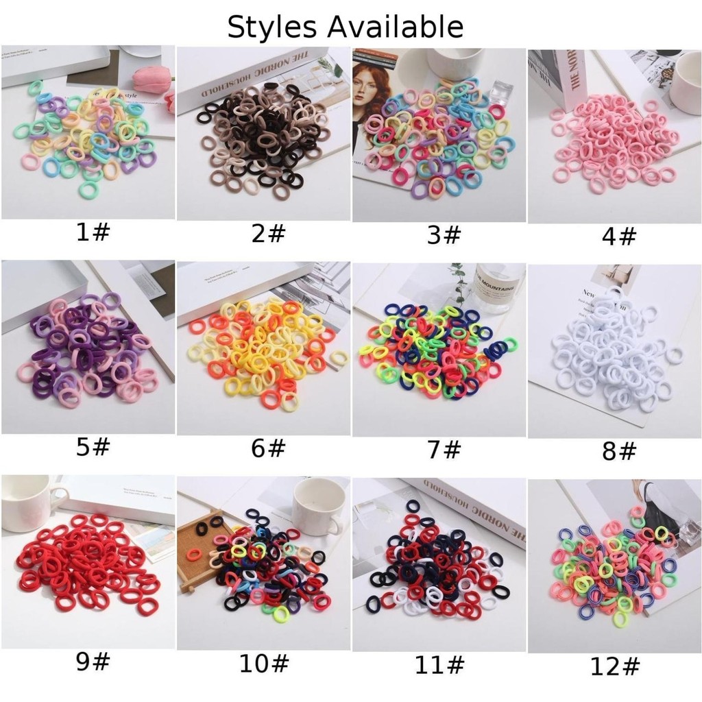 ยางรัดผม 100 ชิ้น แบบไม่ทำลายเส้นผม สำหรับเด็กใช้งานได้อย่างปลอดภัย - รูปที่ 7