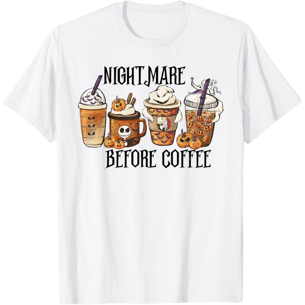 Nightmare Before Coffee Pumpkin Spice Halloween Costume เสื้อยืด Unisex