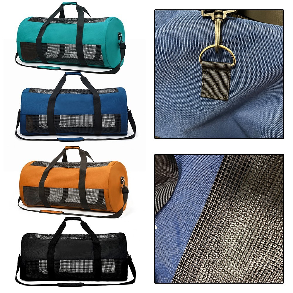 60L Scuba Diving Mesh Bag Gym Bag Quick-Duffle Bag Gear Tote for Diving