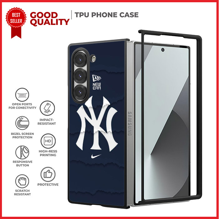 เคส เคส Samsung Z Flip 7 6 5 4 3, Z พับ 7 6 5 4 3 5G SE NY Yankees โลโก้ AH0424 Custom N5