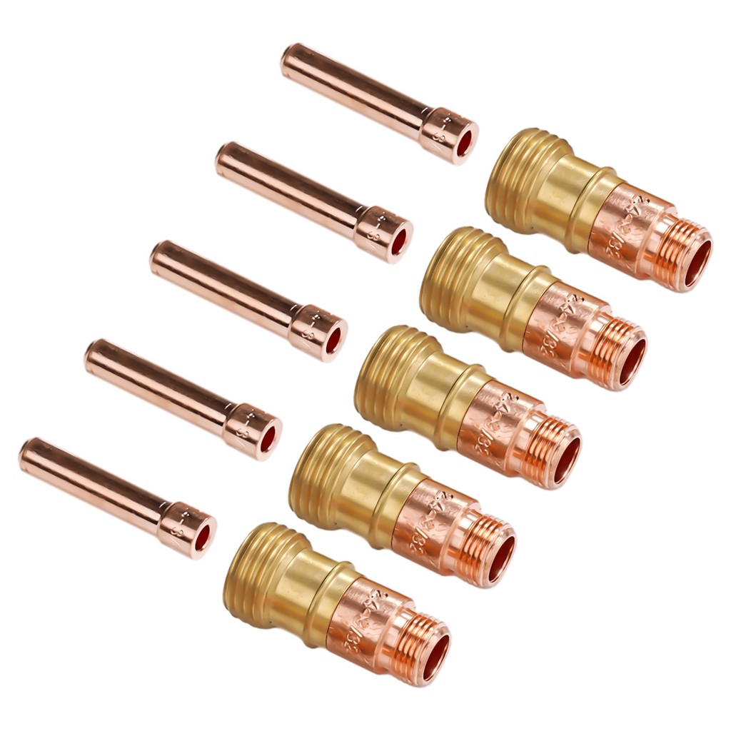 10pcs TIG Stubby เลนส์แก๊ส 17GL332 10N24S 3/32 &TIG Collet Kit DB SR WP 17 18 26