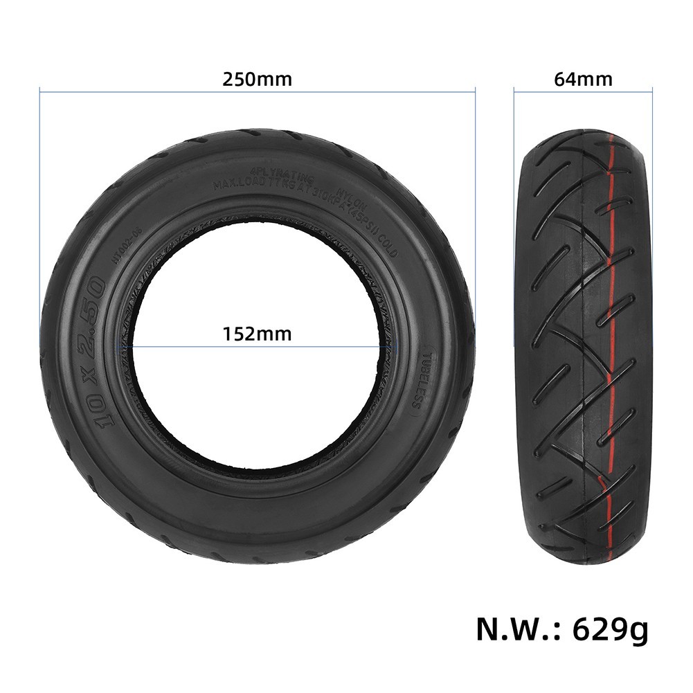PRTY. 10 นิ้ว 10x2.50 Tyre สําหรับ Kugoo สําหรับ Zero สกู๊ตเตอร์ไฟฟ้า