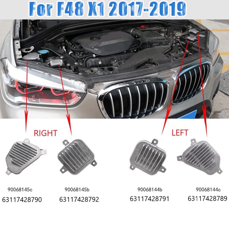 ซ้ายและขวาสําหรับ-BMW X1 F48 2017-2019 LED DRL ไฟหน้ากลางวันวิ่งโมดูลควบคุมแสง 63117428789 & 6311742