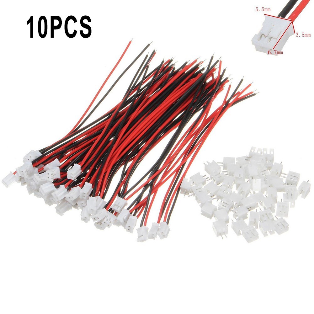 【ขายดี】10 Sets of For JST XH2.54mm Wire and Cable Connectors 2-4 Pin Male Female  24AWG