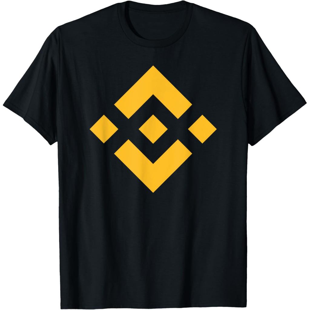 เสื้อยืดผ้าฝ้ายผู้ชาย สวยๆ BINANCE BNB Coin Cryptocurrency T-Shirt ผ้าฝ้ายคุณภาพสูงแขนสั้น