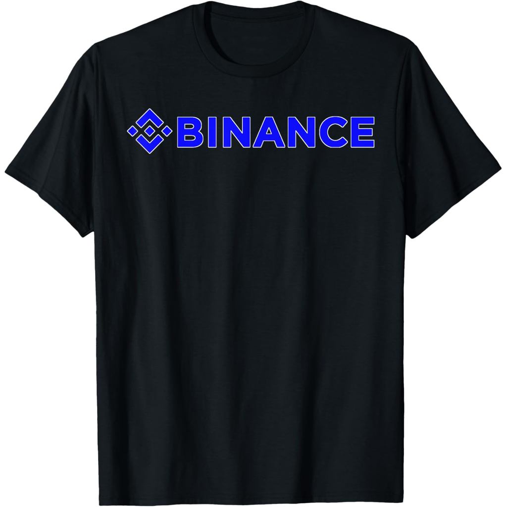 เสื้อยืดผ้าฝ้ายผู้ชาย Blue Binance BNB Crypto Ciland Logo T-Shirt ผ้าฝ้ายคุณภาพสูงแขนสั้น