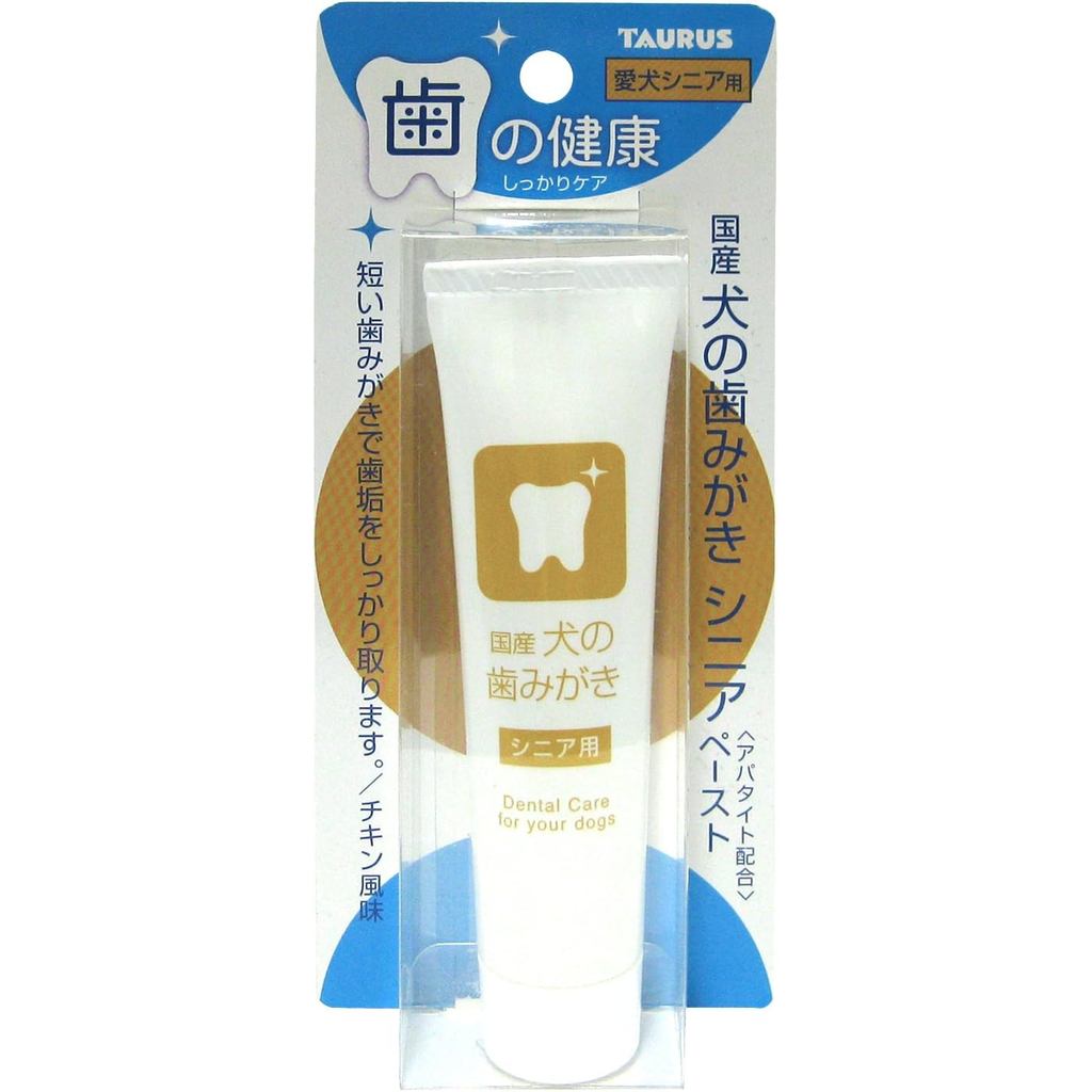 Taurus Domestic Senior Dog Teeth Paste (1.3 oz / 38 g) – Gentle Oral Care Formula for Older Dogs – S
