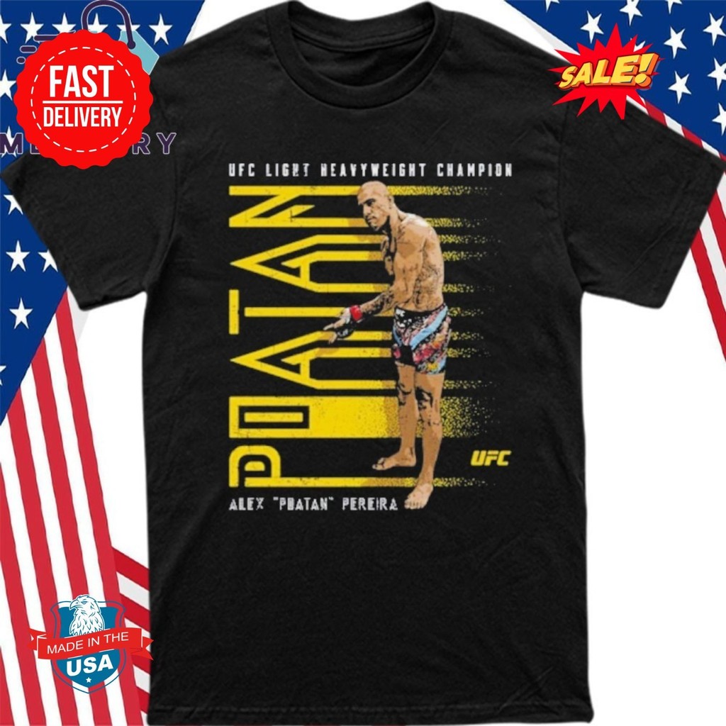 2025 Gildan แขนสั้นสําหรับชาย Alex Perira UFC Ufc Light Heavyweight Champion เสื้อ 1 ผ้าฝ้าย o-คอ xs