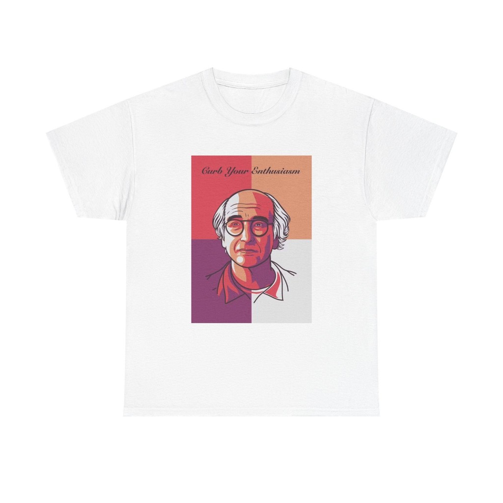 2025 Gildan แขนสั้นสําหรับชาย Larry David Portrait T เสื้อ California Comedy Seinfeld Unisex Heavy C