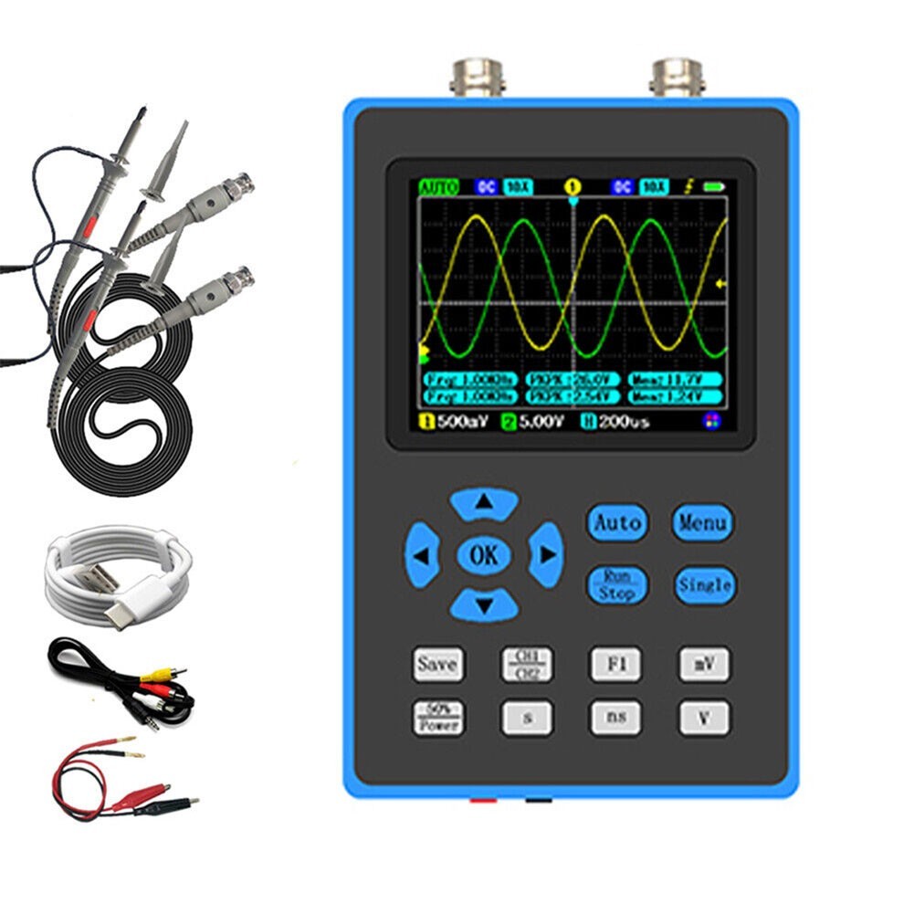 <NOOC>แบบพกพา DSO2512G 120M แบนด์วิดท์ Dual Channel Oscilloscope +FPGA+ADC