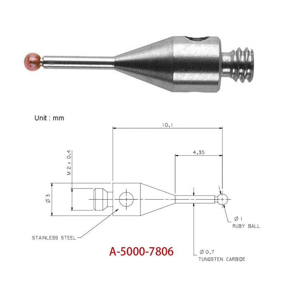 ดี Cmm Touch Probe Cmm เคล็ดลับ Stylus M2 CMM Styli 1 มม. 10 มม.ยาว A-5000-7806