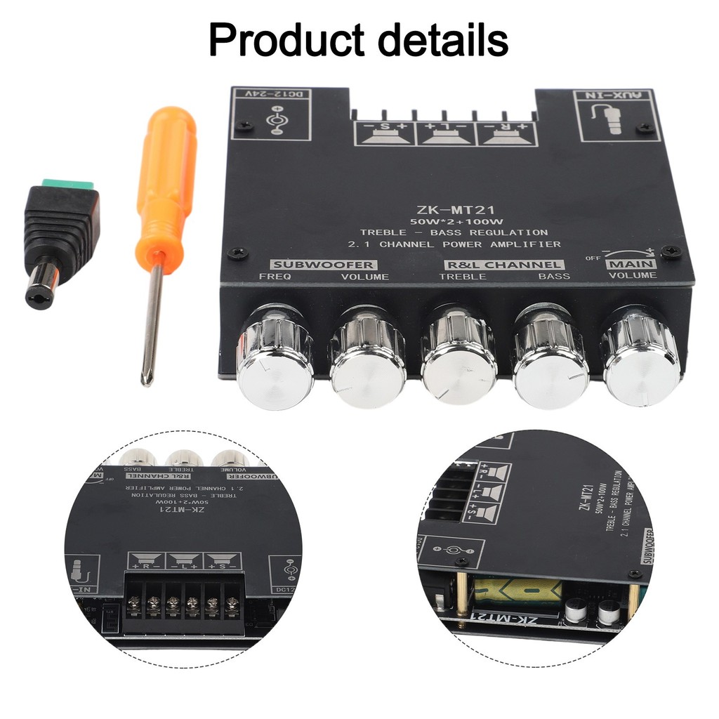 GOOD ZK-MT21 AUX - ใช้งานร่วมกับ Power AmplifierBoard 2.1 ช่องโมดูลสําหรับ DIY