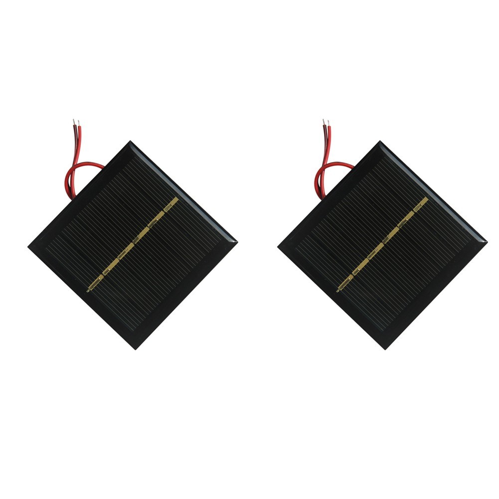 Raedy Stock 2 ชิ้น 0.6W 3VA แผงพลังงานแสงอาทิตย์สําหรับไฟของเล่น - ชาร์จแบตเตอรี่ 2.4V ได้อย่างมีประ