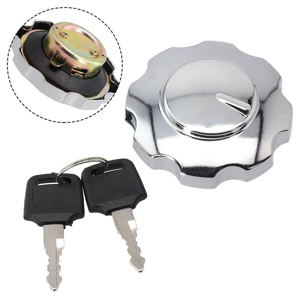 JELLY_bอลูมิเนียมอัลลอยด์ล็อครถจักรยานยนต์ฝาถังน้ํามันสําหรับ ATV Fuel Tank Cap Cover