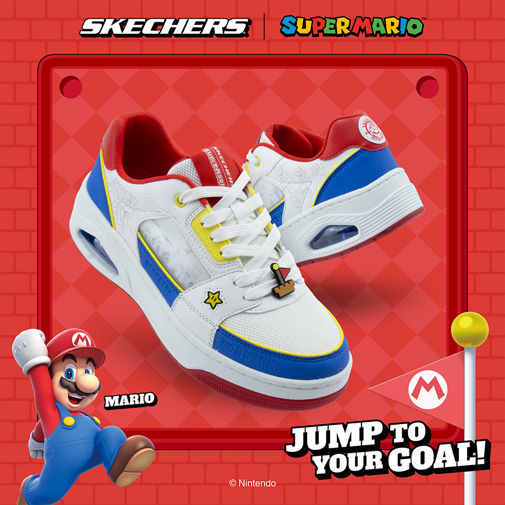 Skechers สเก็ตเชอร์ส รองเท้าผู้หญิง Women Nintendo Street UNO Court Shoes - 800030-WRD Air-Cooled Memory Foam